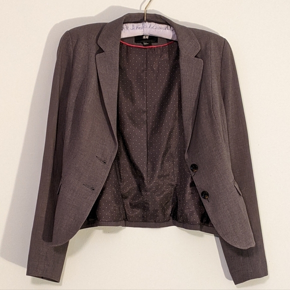 H&M Gray Fitted Blazer Size 6 - Picture 4 of 7
